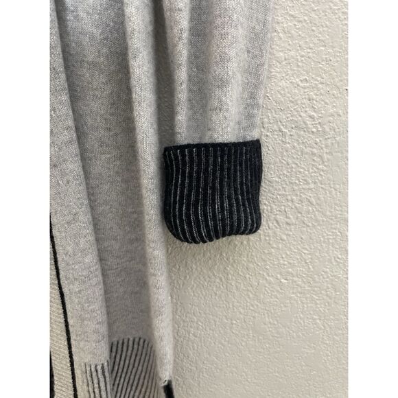 Charter Club Luxury Size M 100% Cashmere Gray Black Cardigan Sweater #3 - Picture 6 of 10